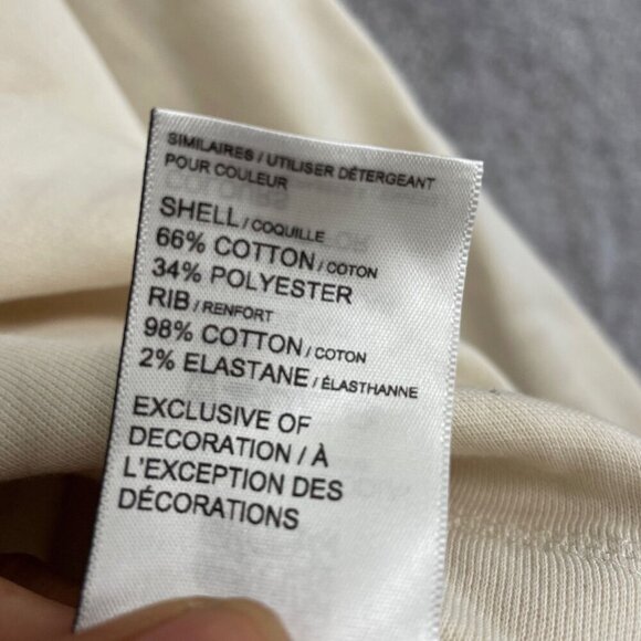 NEW Puma Women's XL Cream Crewneck Sweatshirt Cotton Blend - Picture 7 of 9